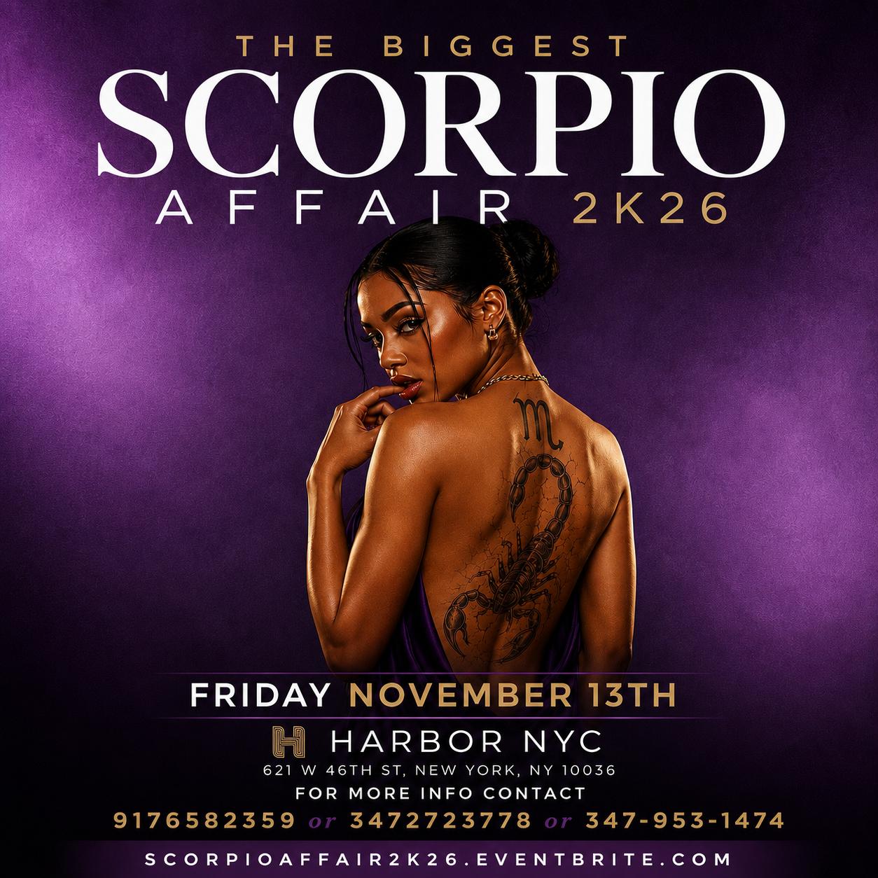 Friday November 13th 2026 : The Biggest Scropio Affair 2026