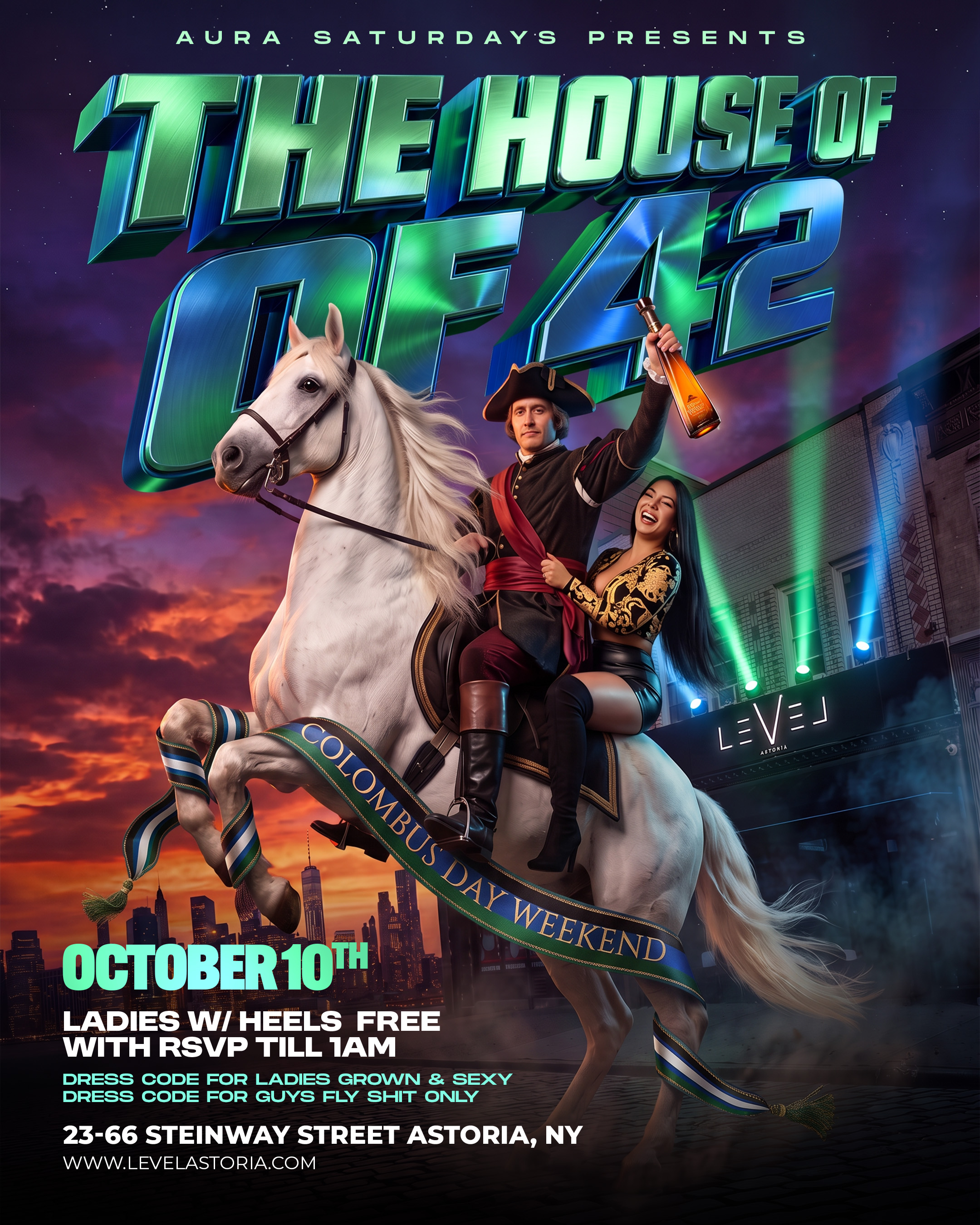 Saturday October 10th 2026 : Aura Saturdays Presents The House of 42