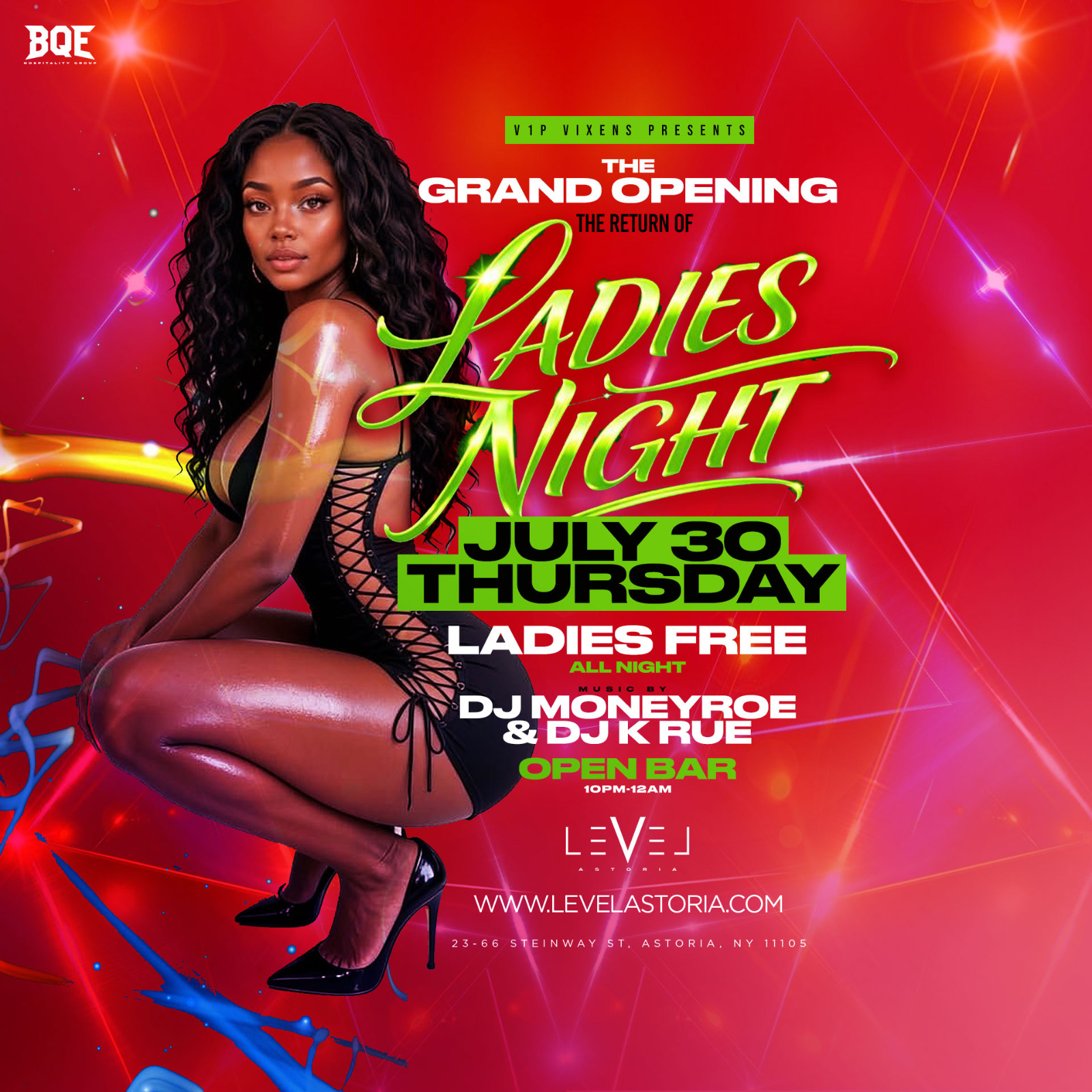 Thursday July 30th 2026 :Ladies Night Thursdays